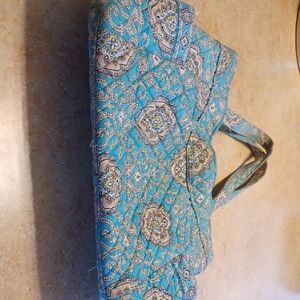 Vera Bradley Turquoise and Beige Shoulder Bag